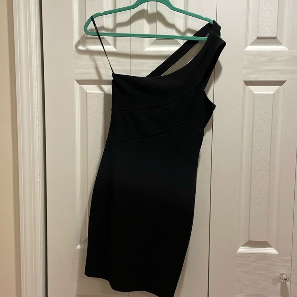 Guess one shoulder body con dress